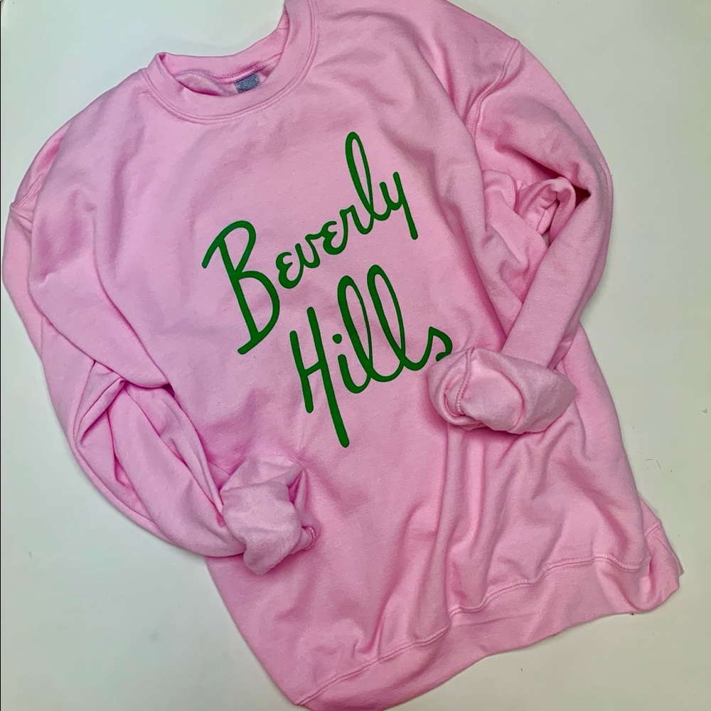 COPY - Beverly Hills Pink Sweatshirt, California Shirt - Picture 2 of 4